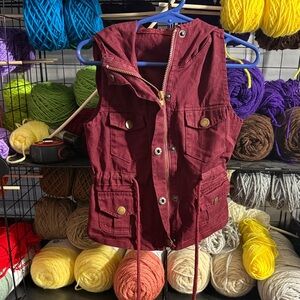 Kids Burgundy Vest